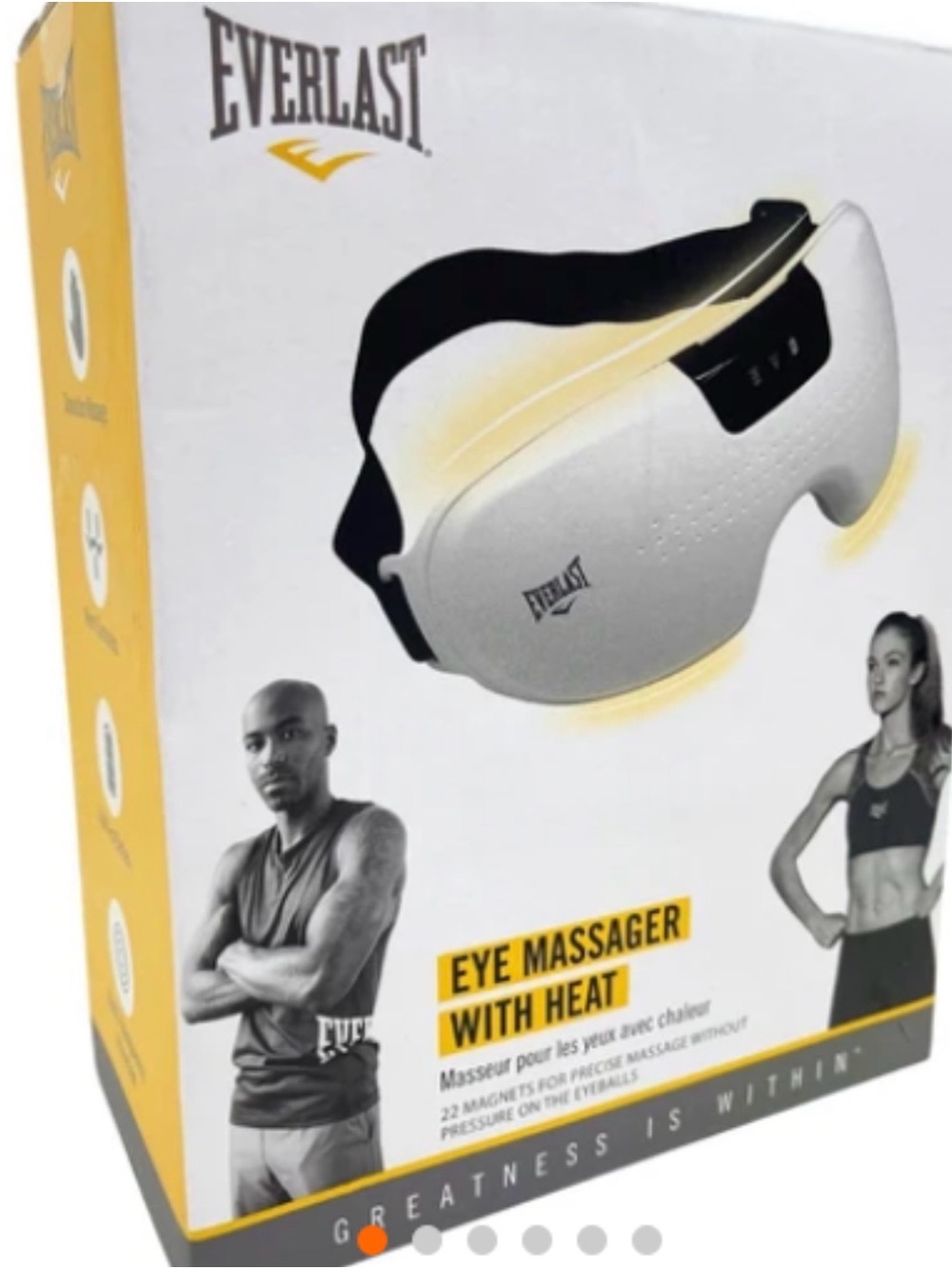 Everlast White and Black Heated Eye Massager Brand New